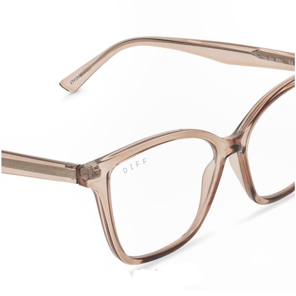 DIFF Leah Bluelight Glasses Vintage Crystal Frames Blue Light Technology Lenses - Picture 4 of 5